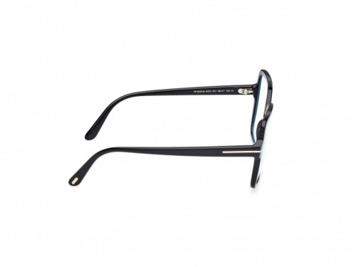 Tom Ford TF6063-B ECO - 001 - 56 - KÉK-IBOLYA FÉNYT SZŰRŐ LENCSÉKKEL Optikai keretek Fekete Szögletes