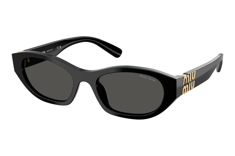 MIU MIU MU A03S - 16K08Z - 53 Napszemüvegek Fekete Ovális