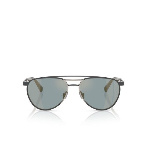 BRUNELLO CUCINELLI BC2007ST - 5021T0 - 56 - POLARIZÁLT LENCSÉKKEL Napszemüvegek Ezüst, Fekete Pilóta (Aviator)