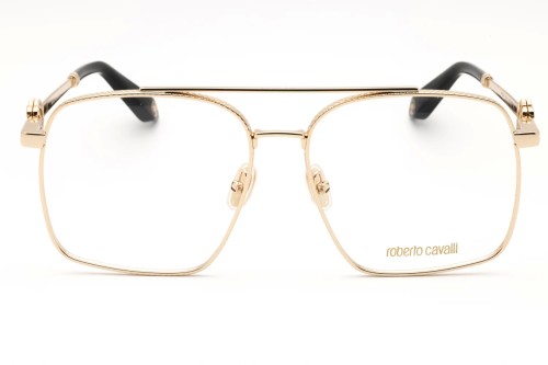 Roberto Cavalli VRC028 - 0300 - 58 Optikai keretek Arany, Fekete Szögletes