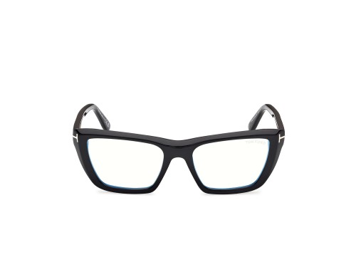 Tom Ford TF6047-B ECO - 001 - 54 - KÉK-IBOLYA FÉNYT SZŰRŐ LENCSÉKKEL Optikai keretek Fekete Szögletes