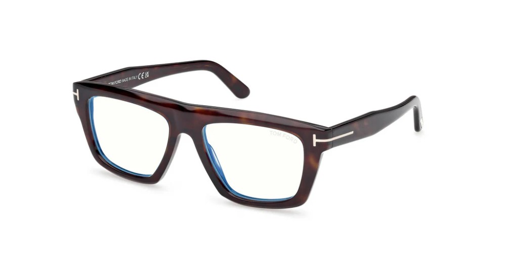 Tom Ford TF6059-B ECO - 052 - 54 - KÉK-IBOLYA FÉNYT SZŰRŐ LENCSÉKKEL Optikai keretek Dark Havanna Szögletes