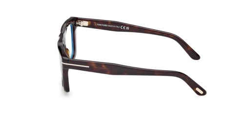 Tom Ford TF6059-B ECO - 052 - 54 - KÉK-IBOLYA FÉNYT SZŰRŐ LENCSÉKKEL Optikai keretek Dark Havanna Szögletes
