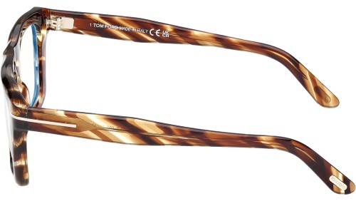 Tom Ford TF6059-B - 055 - 54 - KÉK-IBOLYA FÉNYT SZŰRŐ LENCSÉKKEL Optikai keretek Havanna Szögletes