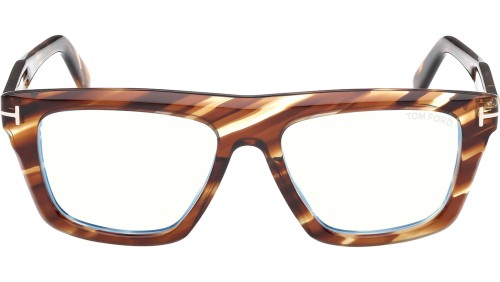 Tom Ford TF6059-B - 055 - 54 - KÉK-IBOLYA FÉNYT SZŰRŐ LENCSÉKKEL Optikai keretek Havanna Szögletes