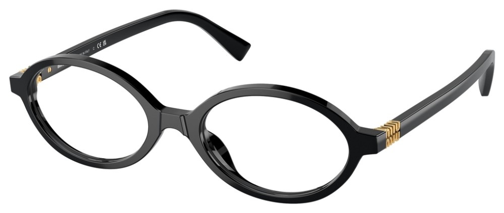 MIU MIU MU 01XV - 1AB1O1 - 50 Optikai keretek Fekete Ovális